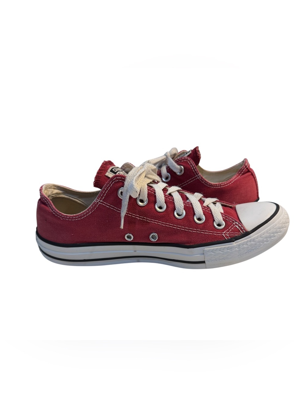Converse Chuck Taylor Red Low Top Sneakers Women 9 Men 7 Americana Classic - Picture 8 of 11